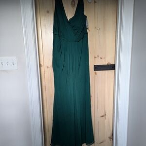 Long Chiffon Tank Bridesmaid Dress